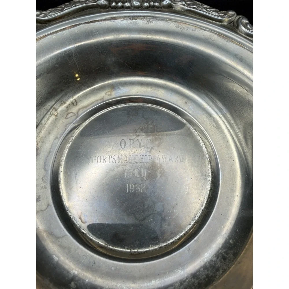 Vintage Sheridan Silverplate Bowl O.P.Y.C. Sportsmanship Award 1982 Engraved